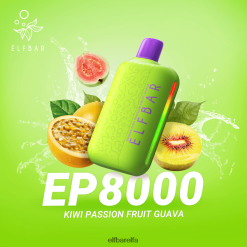 Elf Bar Elfa - ELFBAR EP8000 engangs vape kiwi pasjonsfrukt guava RR4BZF301