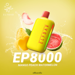 Elf Bar Norge - ELFBAR EP8000 engangs vape mango fersken vannmelon RR4BZF312