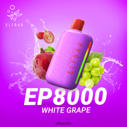 Elf Bar Pris - ELFBAR EP8000 engangs vape hvit drue RR4BZF314