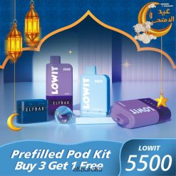 Elf Bar Pris - ELFBAR LOWIT 5500 forhåndsfylt podsett blåbæris RR4BZF359
