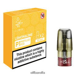 Elf Bar Pris - ELFBAR Mate 500 P1 ferdigfylte kapsler (2 pakker) sitron og lime RR4BZF149