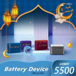 Kjøpe Elf Bar - ELFBAR LOWIT 5500 forhåndsfylt pod-batterienhet svart RR4BZF333
